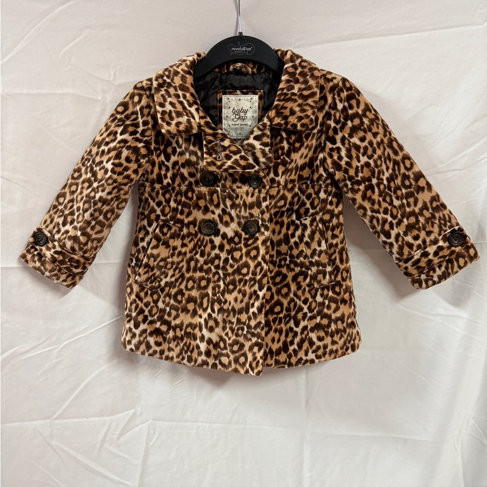 2T Baby Gap Leopard Winter Pea Coat